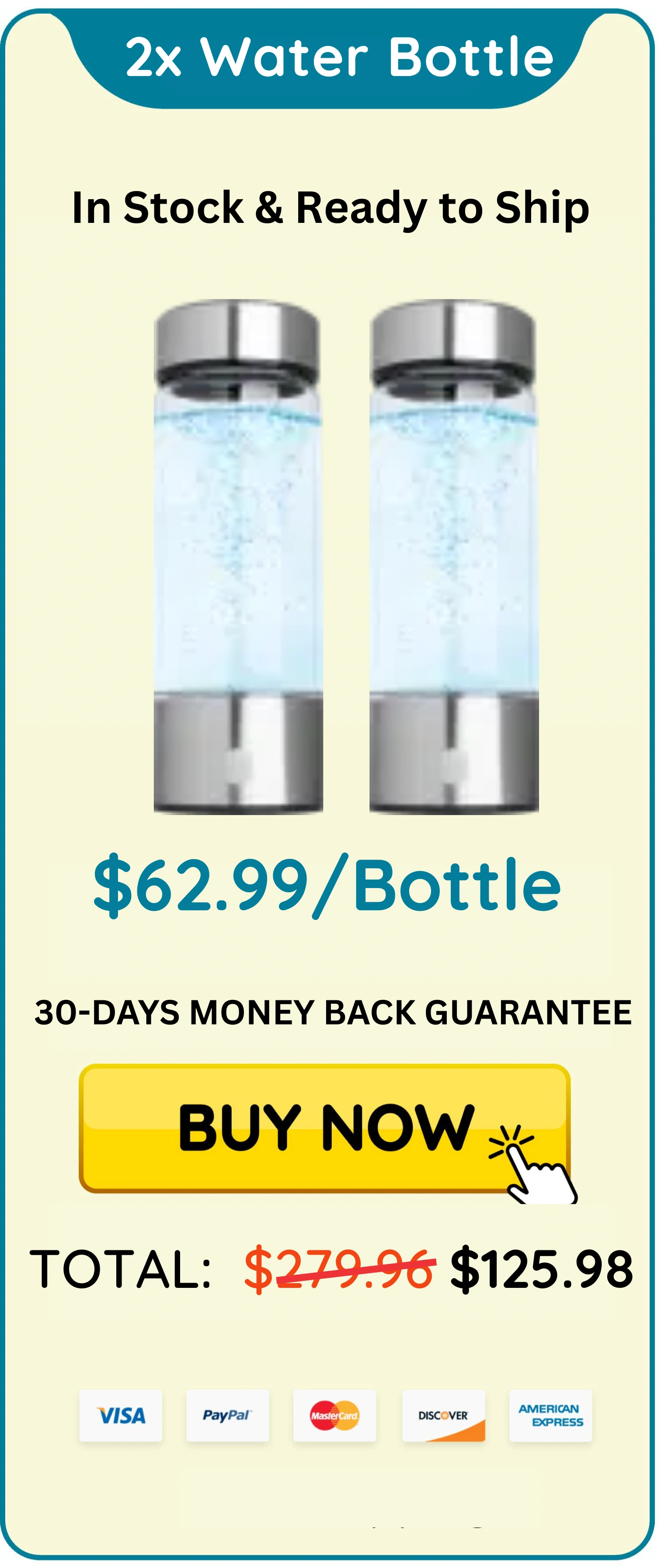 H2Next Hydrogen Water Bottle package 2