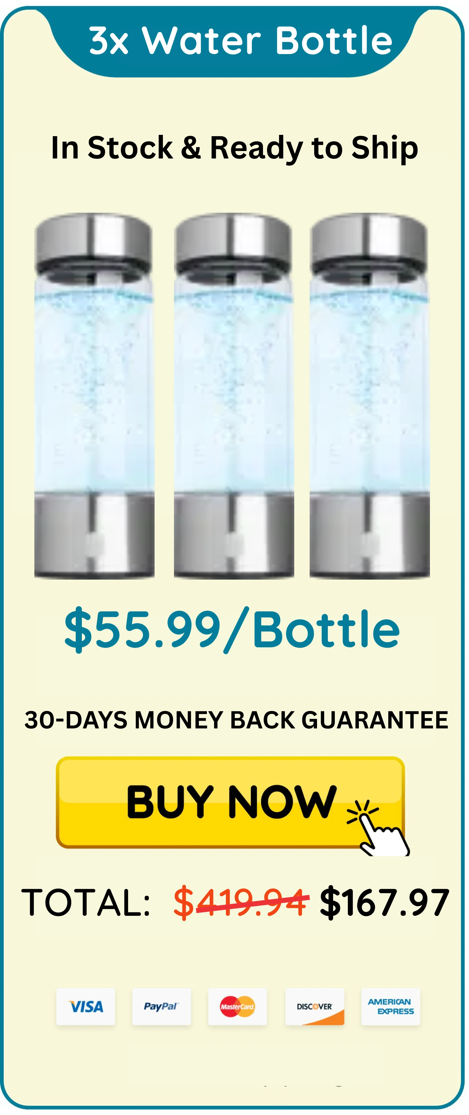 H2Next Hydrogen Water Bottle package 3